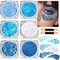 Face & Body Glitter - Blue, Hair Glitter Gel, 6 Shapes Festival Makeup Glitter for Face, Hair & Body